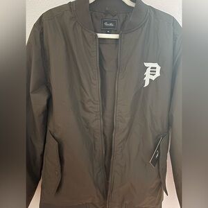 Primitive Brown Bomber Jacket with White P Patch